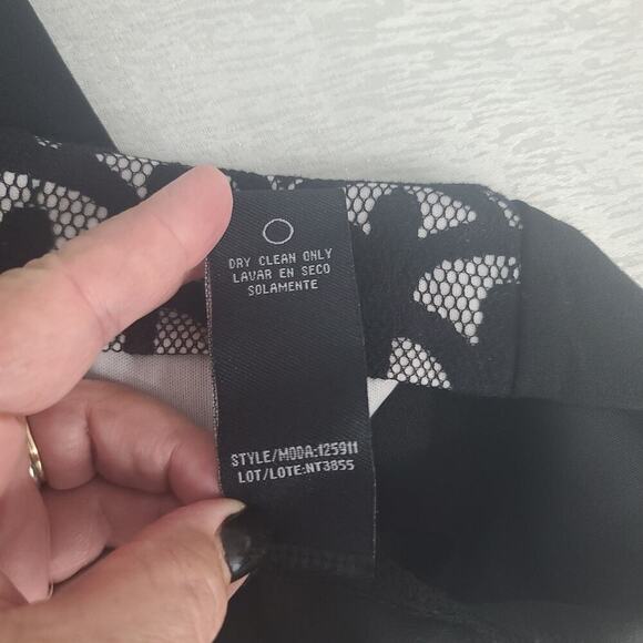 RN studio lace detail gothic vibes black dress Size 4 Office dark feminine event - Picture 7 of 8